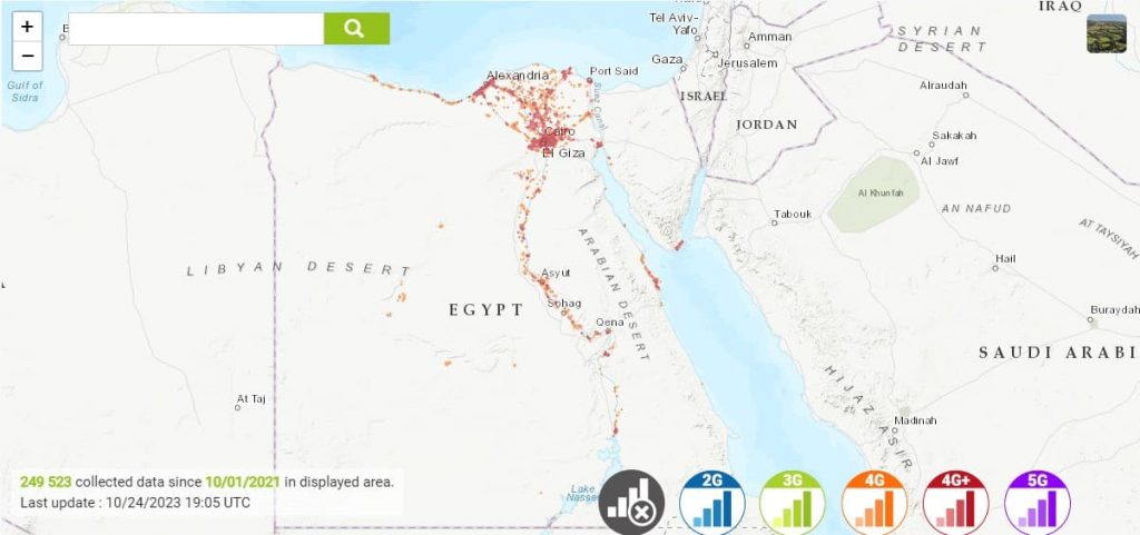WE Egypt - Coverage maps